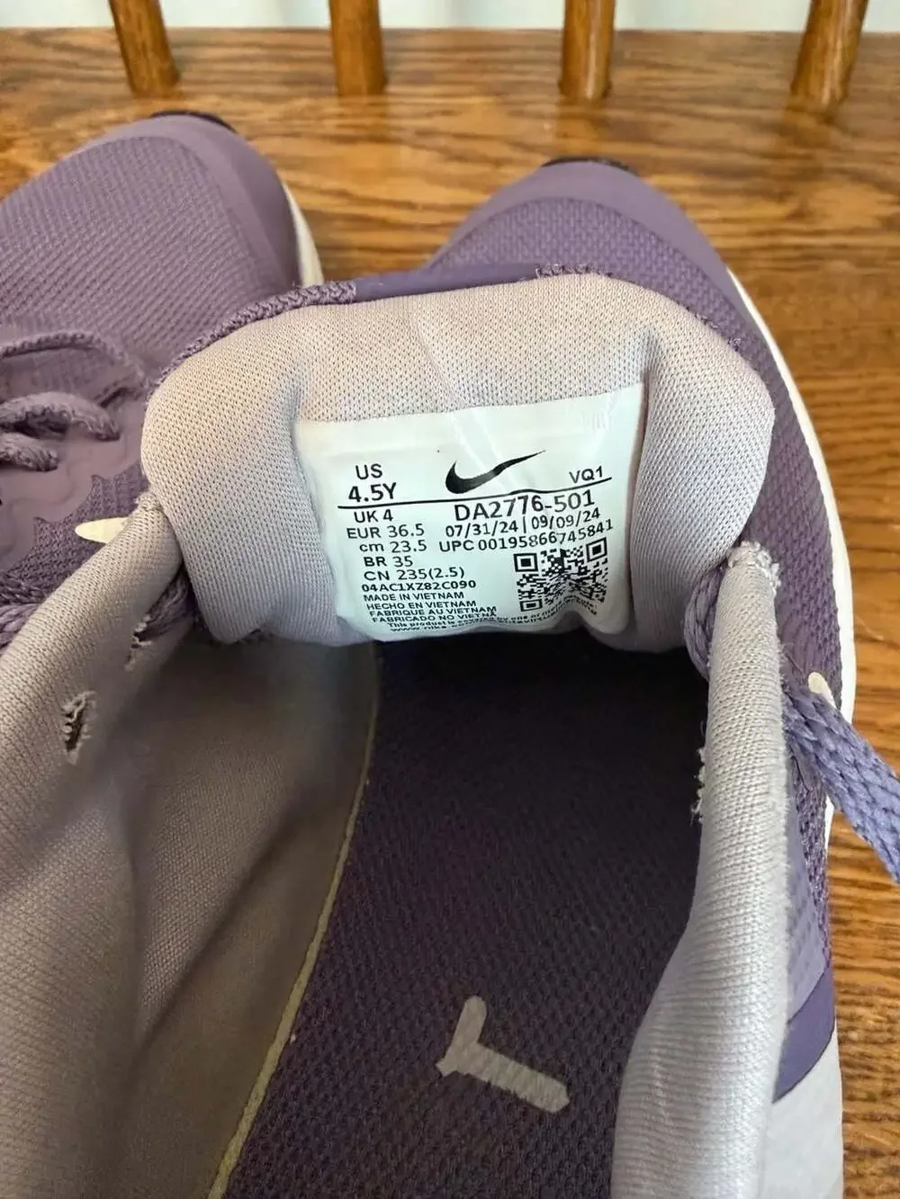 Nike Star Runner 3 GS 'Canyon Purple' Running Shoes (DA2776-501) Girls 4.5